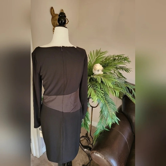 Chaps  Satin Ruffle Sheath Dress - Picture 7 of 9